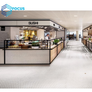 Guangzhou Manufacture Shopping Mall Indoor Food Counter Design Ideas Food Kiosk