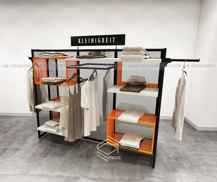 Retail Store Clothing Rack Modern Clothing Display Racks For Retail Shop Silver Clothing Display Rack