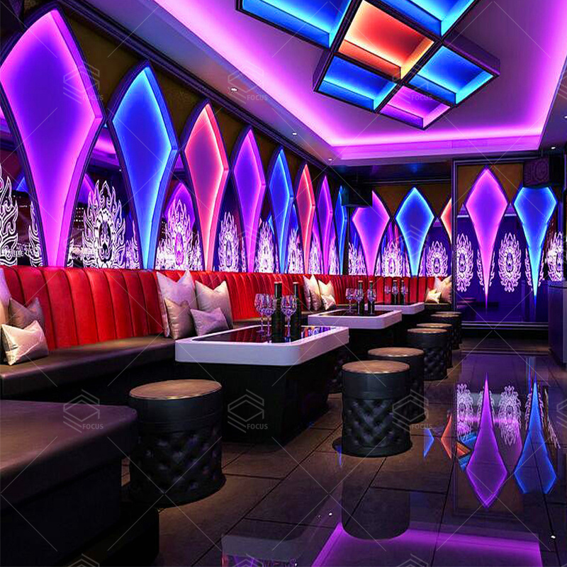 Custom Fashion Modern Night Club interior Design Night Club Wall Furniture Booths Night Club Furniture