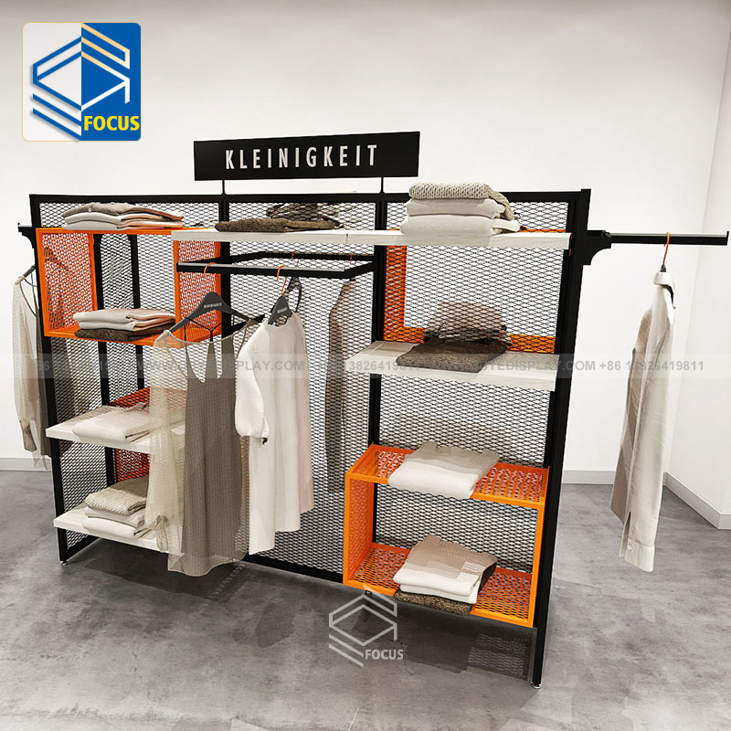 Retail Store Clothing Rack Modern Clothing Display Racks For Retail Shop Silver Clothing Display Rack