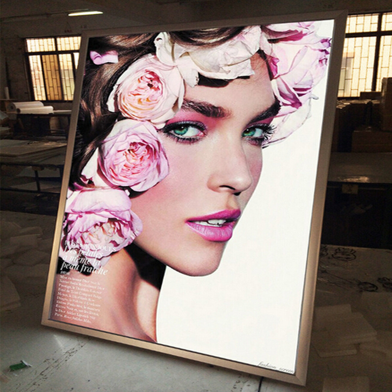 18*24/24*36/27*40 Inch LED Aluminum Frame Coffoe Movie Poster Light Box Sign Picture Frame Slim Snap Frame Menu LED Light Box