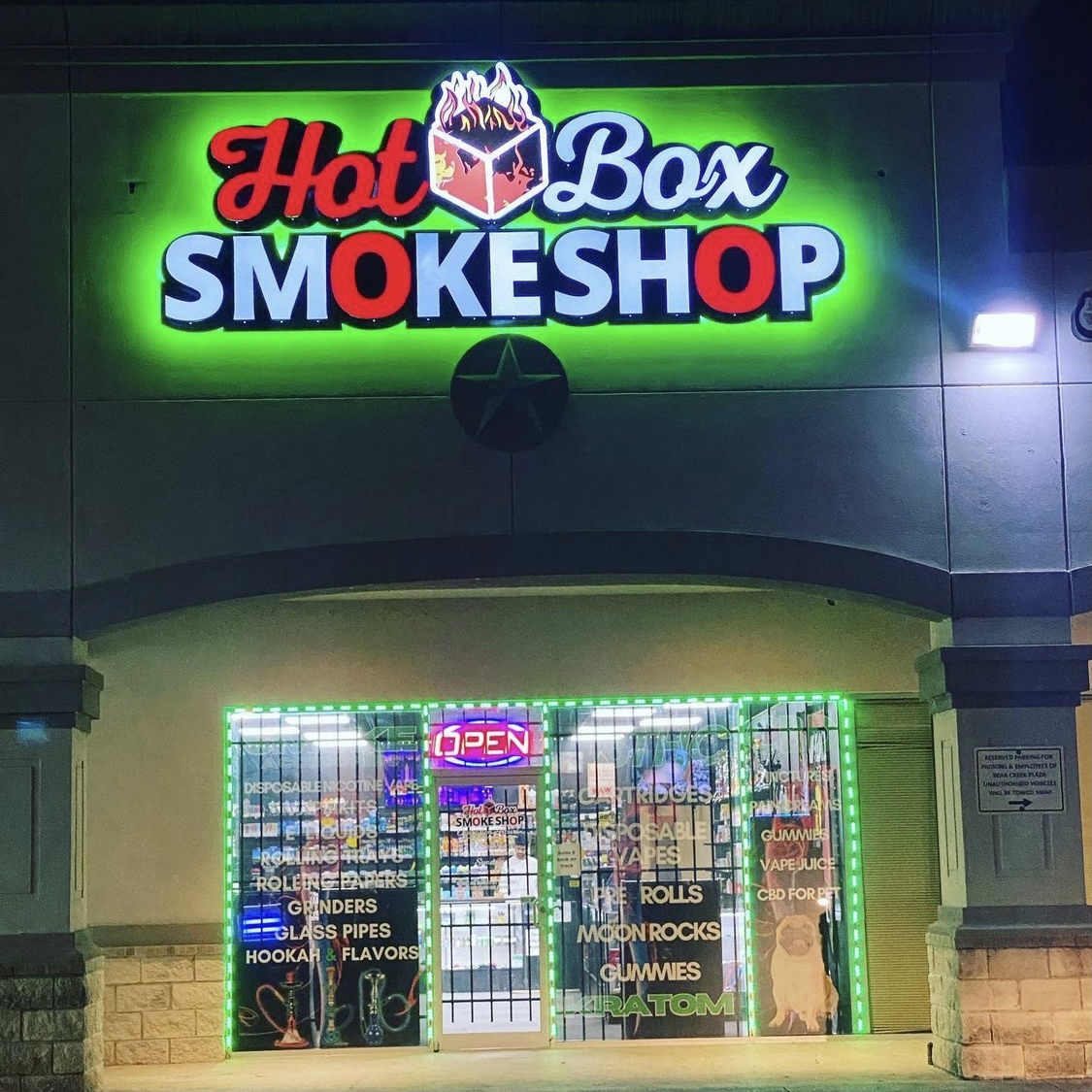 outdoor wall mounted custom 3d logo sign front light led channel letter sign for smoke shop