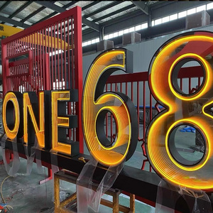 Manufacturer customized aluminum stainless steel front lit 3D Acrylic abyss mirror LED channel letters