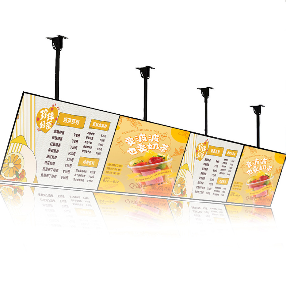 Illuminated Ultra Super Thin Slim LED Floating Light Box Led Menu Board Magnetic Light Box Ceiling Hanging For Restaurant Shop