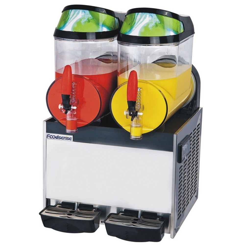 2022 Table Top 2 Tank 12L Slush Machine Soft Drink Slushy Machine Mesin Slush Penguin Slush Machine