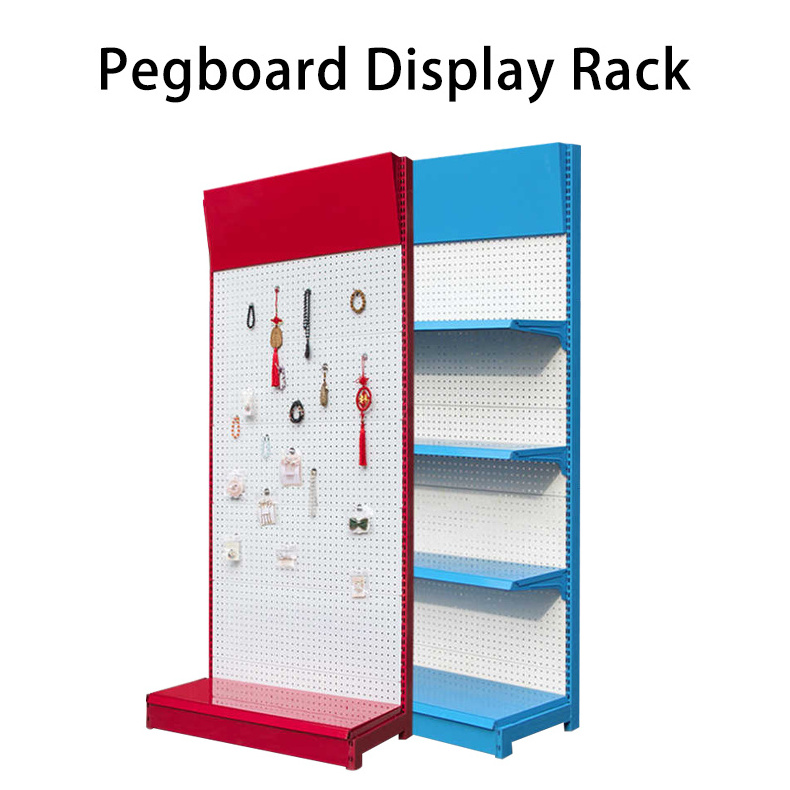 High Quality Supermarket Display Hanging Pegboard Hook Storage Pegboard Display Stand Hardware Tools Racks For Shops