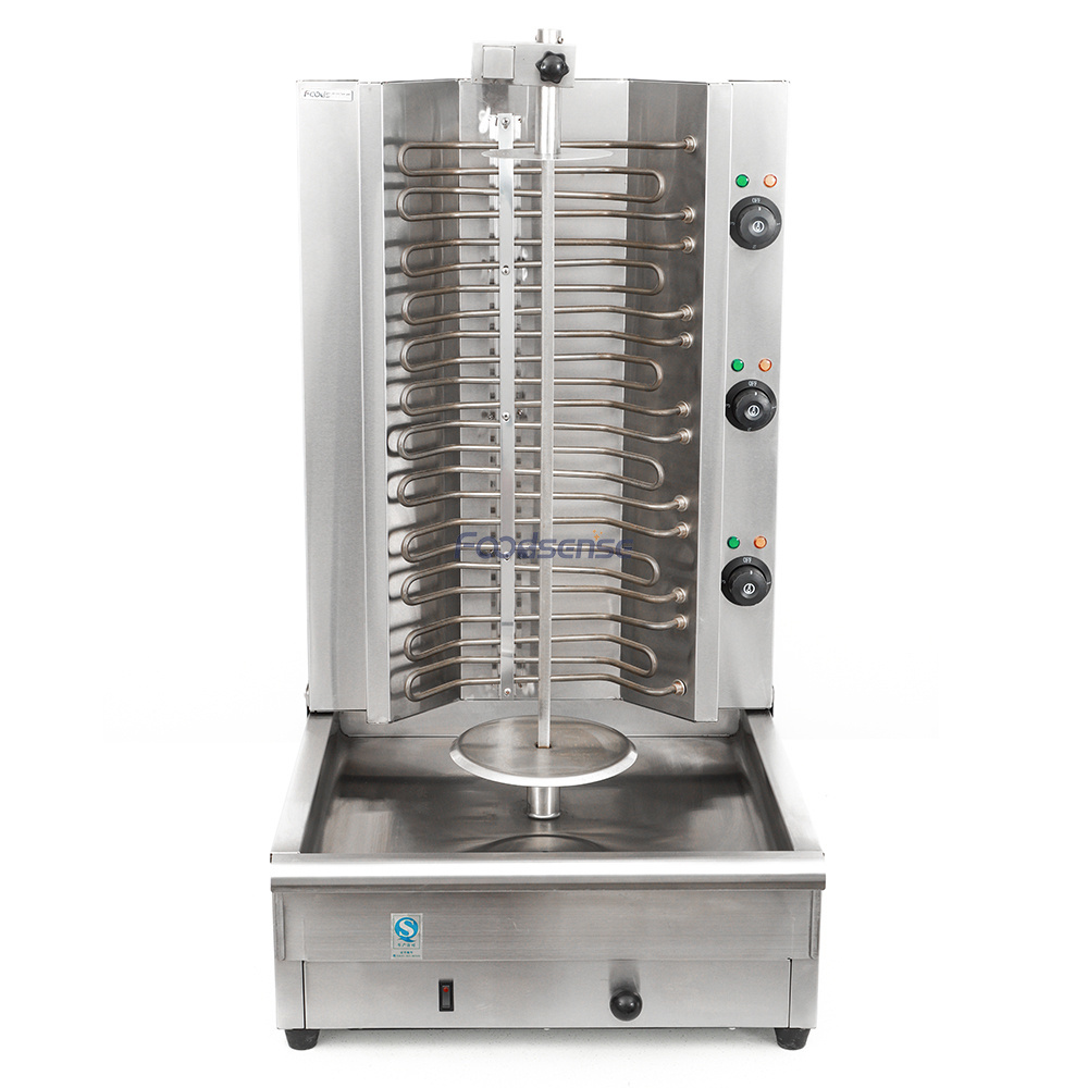 Three Burners Electric Automatic Rotating Doner Kebab Machine Chicken Shawarma Grill Machine