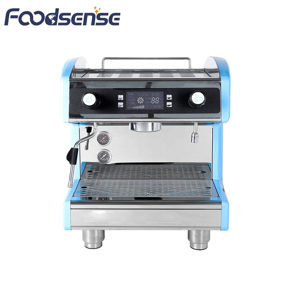 One-Touch Semi Automatic Single  Group Coffee Machine Espresso Commercial Standard Pump Coffee Machine With Liquid Crystal  Disp