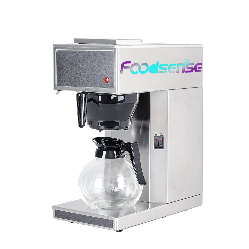 Foodsense Espresso Machine Maker Stainless Steel Boiling Dry Protection Semi-automatic Tea Hot Drink Making Machine For Sale