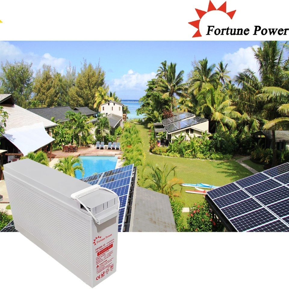 Fortune Power 12V 200ah Front Terminal Solar AGM Battery for Telecom