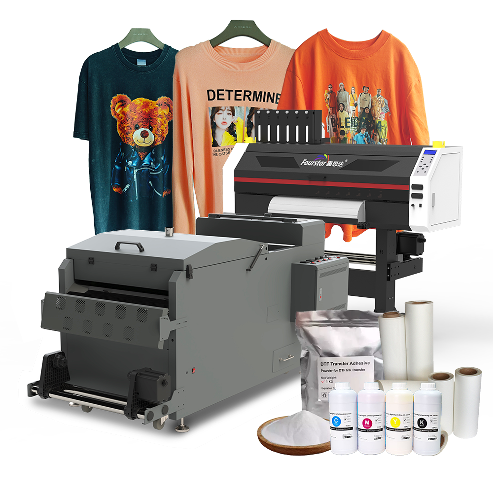 2023 best new dtf Heat Transfer T-shirt inkjet Printing 60CM Full Set dtf printer with Powder Machine