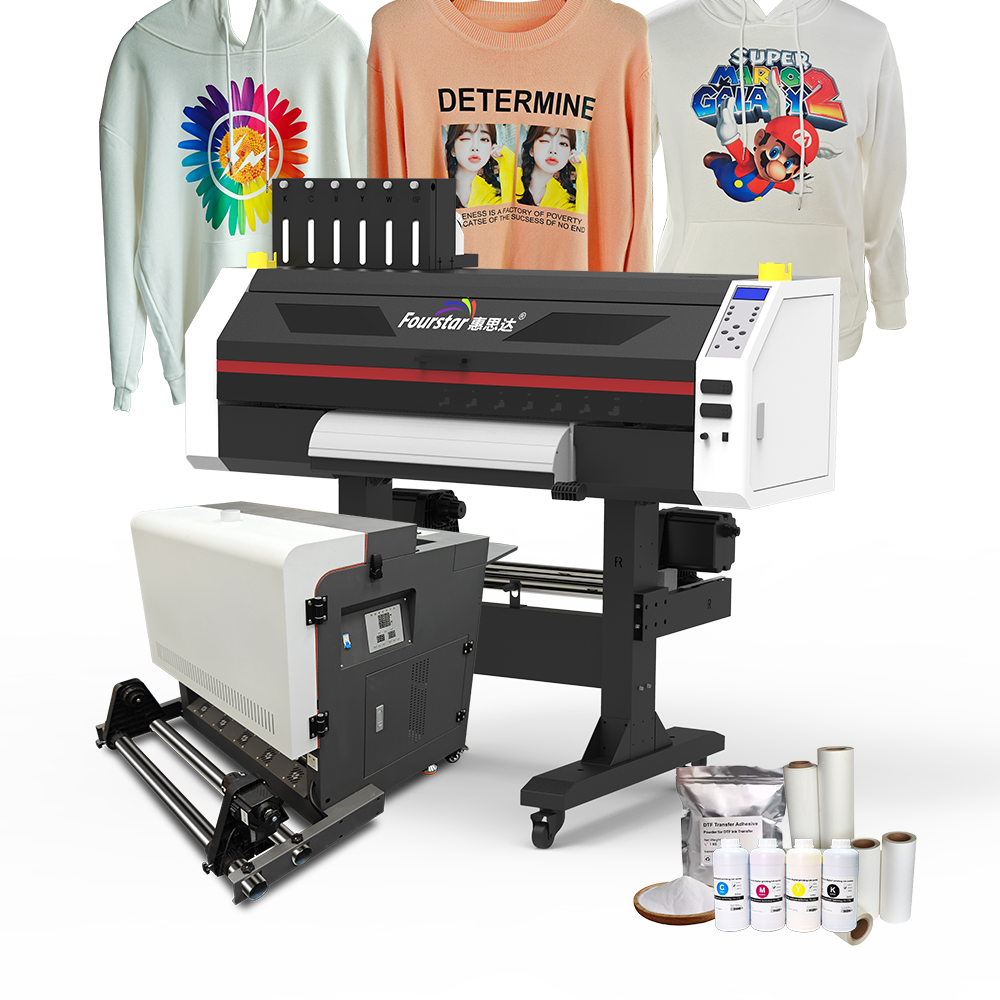 2023 best new dtf Heat Transfer T-shirt inkjet Printing 60CM Full Set dtf printer with Powder Machine