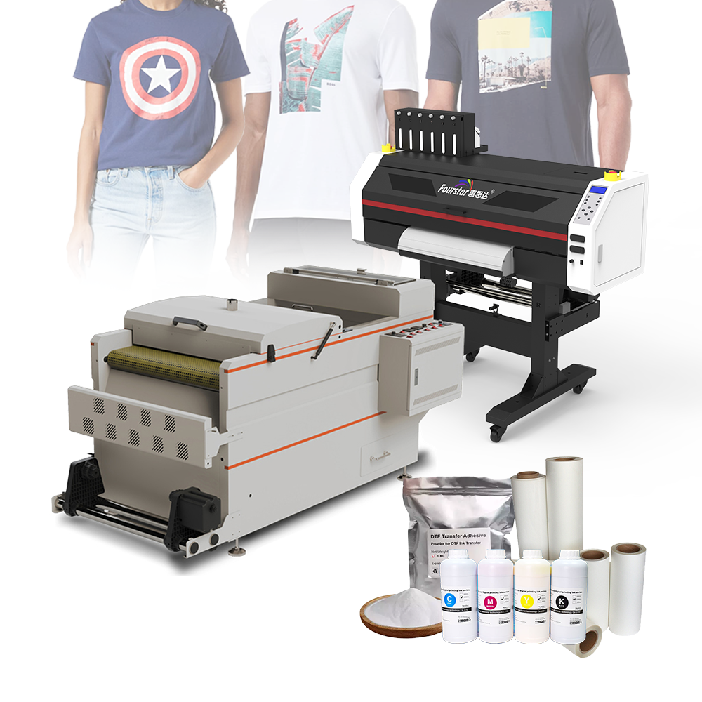 2023 best new dtf Heat Transfer T-shirt inkjet Printing 60CM Full Set dtf printer with Powder Machine