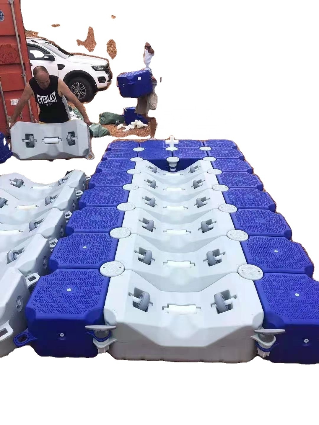 long life HDPE modular floating dock for walkway platform jetty jet ski