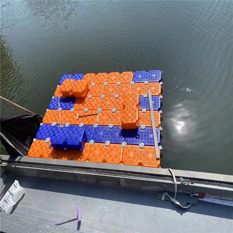 High Durability Plastic Floating Dock Cubes  and HDPE Floating Pontoon Bridge