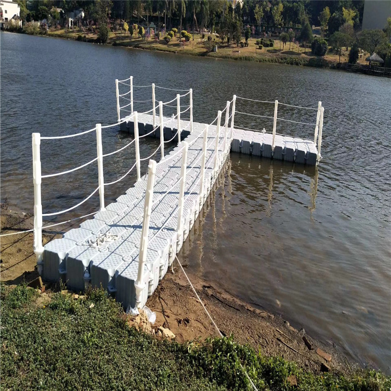 High Durability Plastic Floating Dock Cubes  and HDPE Floating Pontoon Bridge