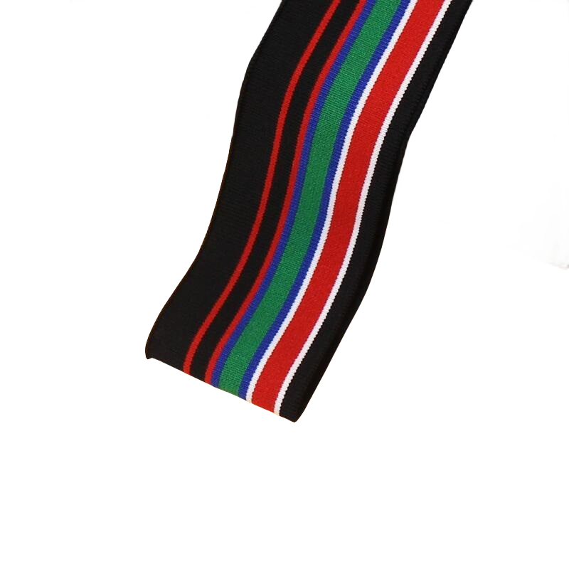 Explosive 1*1 cuff ribbed color polyester cotton material suitable for fashion baseball jacket jacket