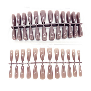 Colorful full cover non c curve wholesale clear long coffin nail tips for salon