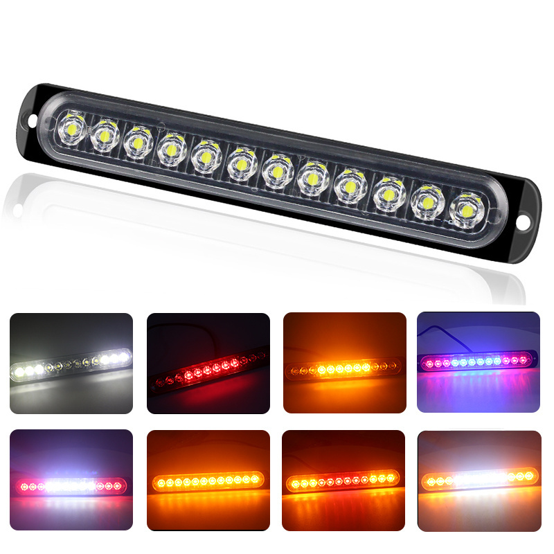 New Emergency Vehicles Side 12v LED flash Light Amber Truck Strobe LED Flashing Light