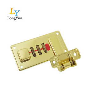 3 digit high quality bright zinc alloy code lock briefcase security lock jewelry box combination lock