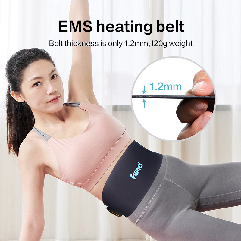 Fumei smart wireless ems body shape waist slimming belt heat film menstrual palace warmer massager ems heating belt