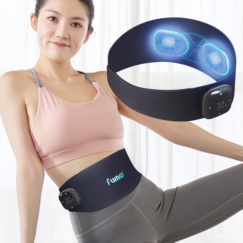 Fumei smart wireless ems body shape waist slimming belt heat film menstrual palace warmer massager ems heating belt