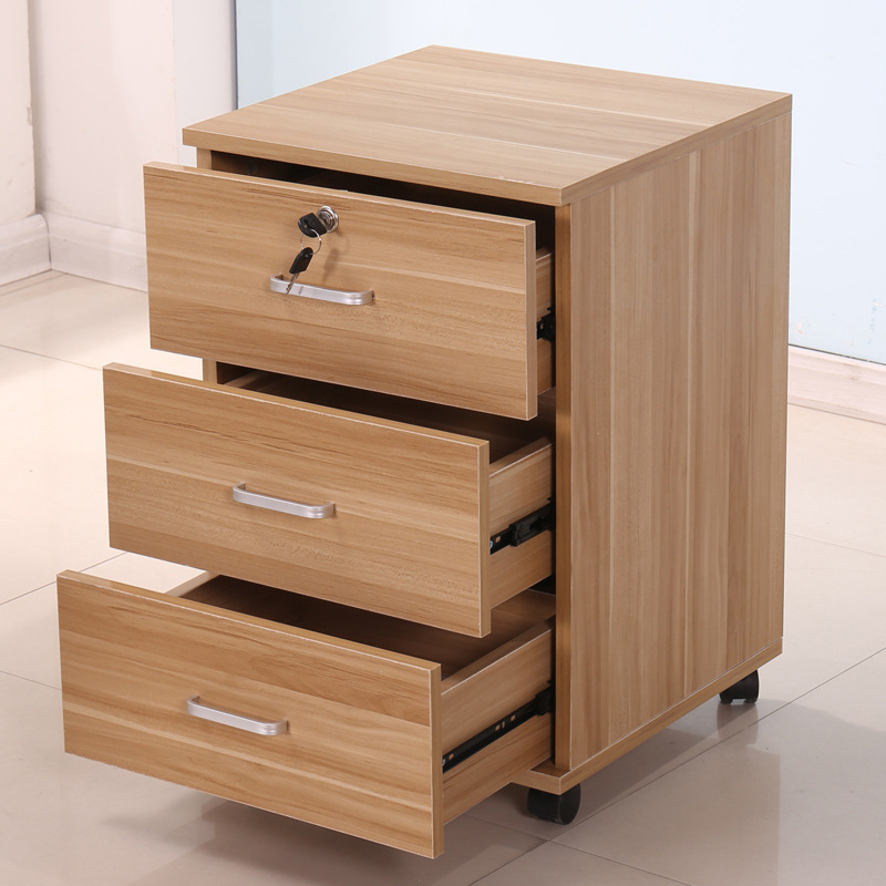 Office workstation equipment under desk 3-drawer vertical mobile file cabinet