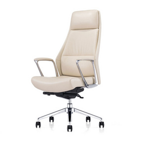 American Style Modern Ergonomic Genuine Leather High Back Executive Swivel Office Chair