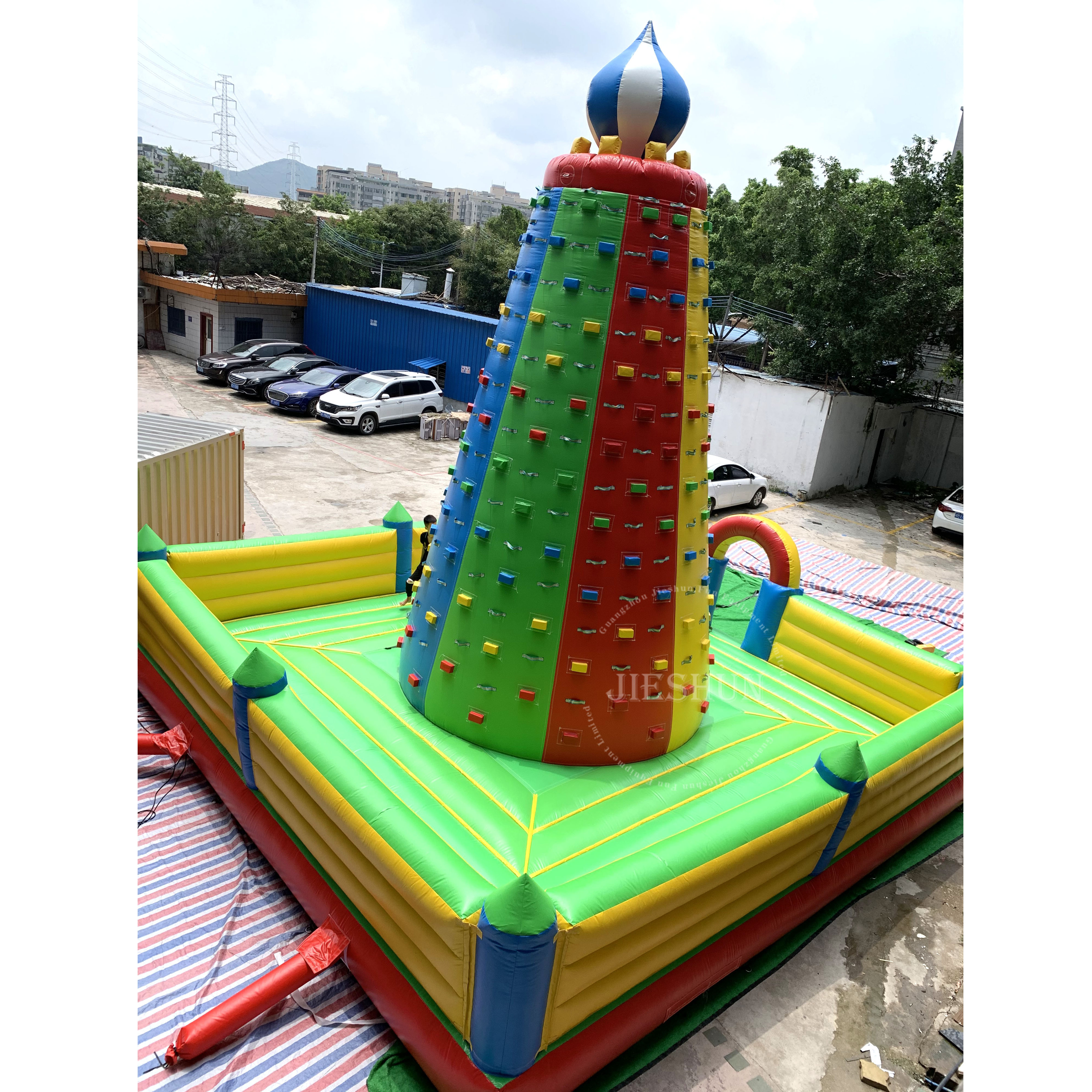 Crazy climb games Climb inflatable rock climbing wall for family play