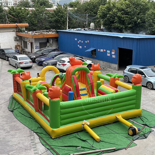 Giant kids commercial inflatable bouncer animal world inflatable jumping castle playground inflatable fun city for sale