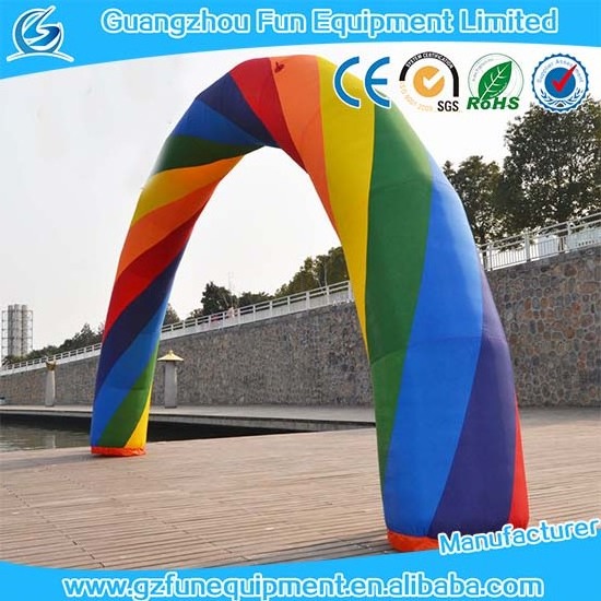 Customized hot selling beautiful wedding arch inflatable rainbow arch for party events