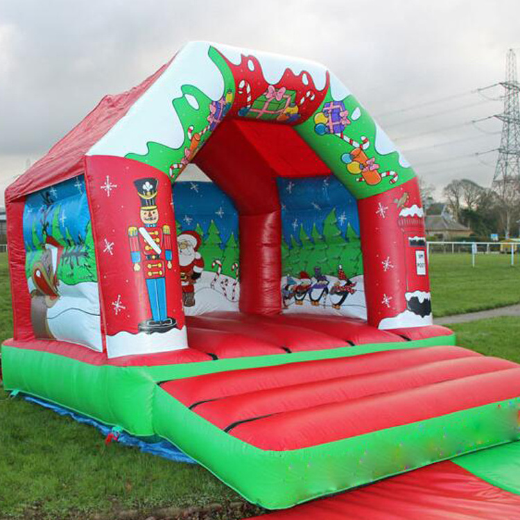 New Year Christmas Inflatable Bounce House Children Bouncy Castles bouncer house For Sale