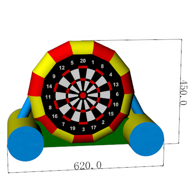 Factory customized foot dart inflatable soccer dart board game