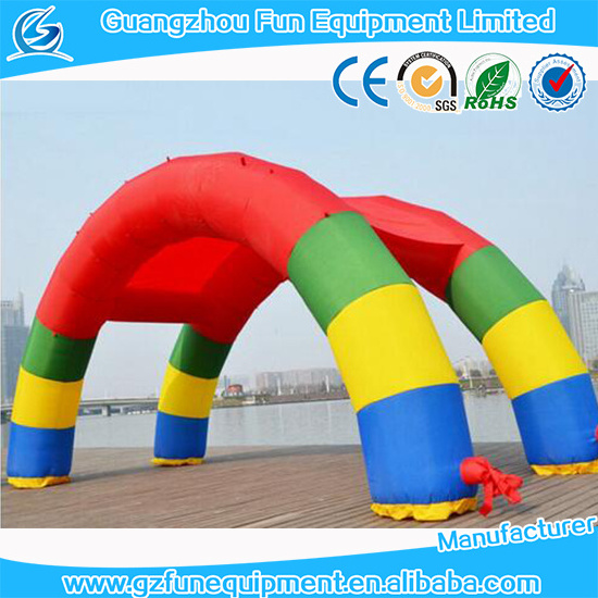 Customized hot selling beautiful wedding arch inflatable rainbow arch for party events