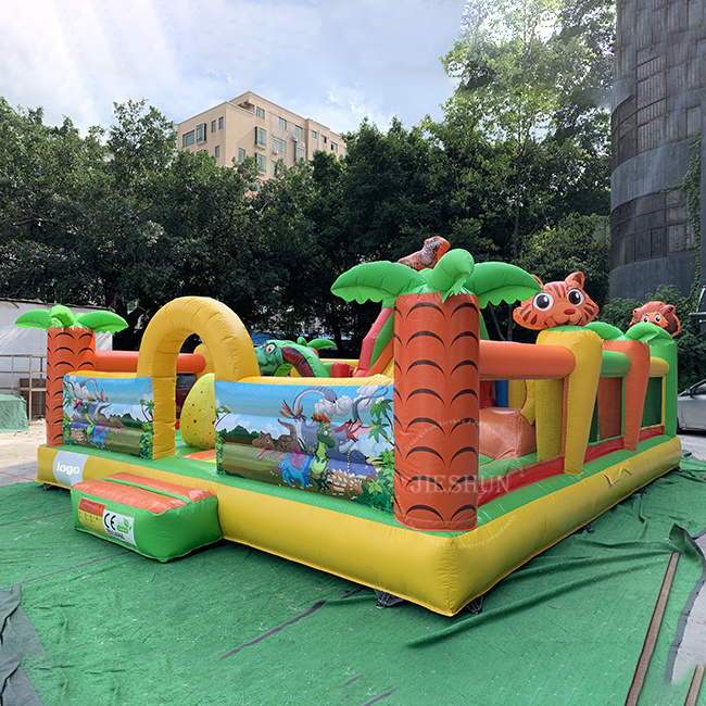 Giant kids commercial inflatable bouncer animal world inflatable jumping castle playground inflatable fun city for sale