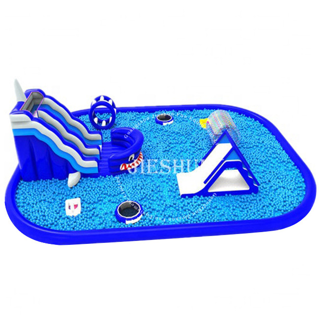 Pool ball games Inflatable Water Slide inflatable mini water park with pool With Huge Pool Park For Amusement Park Games