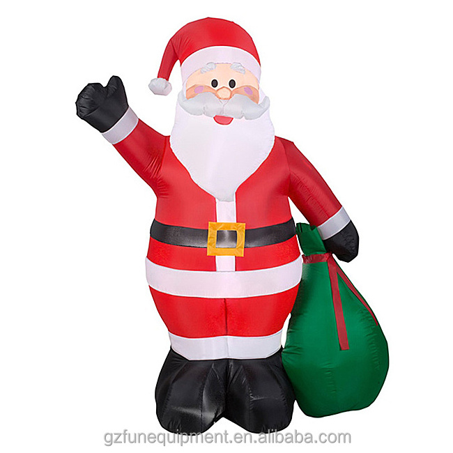 wholesale 6m giant advertising inflatable Christmas santa clause balloon for Christmas outdoor