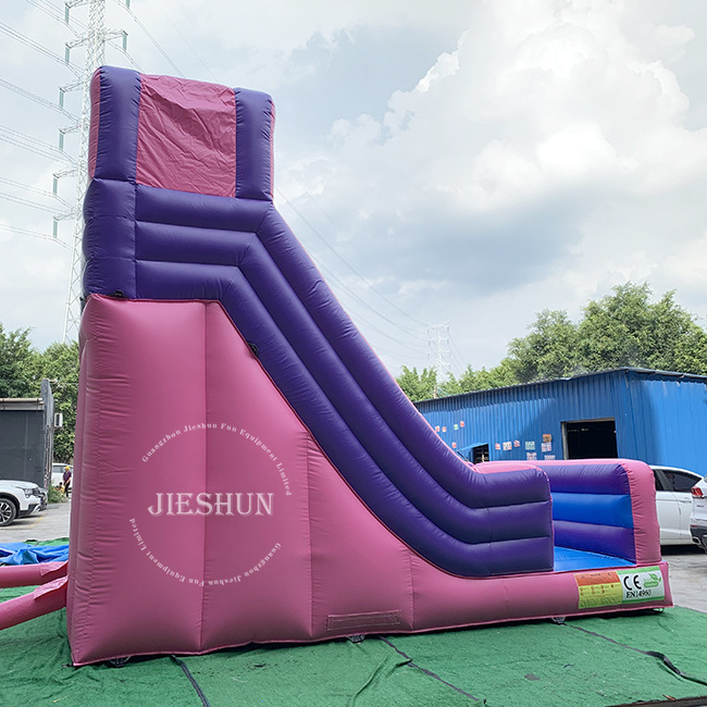 High quality indoor PVC pink purple inflatable dry slide cheap Tobogan inflable for kids