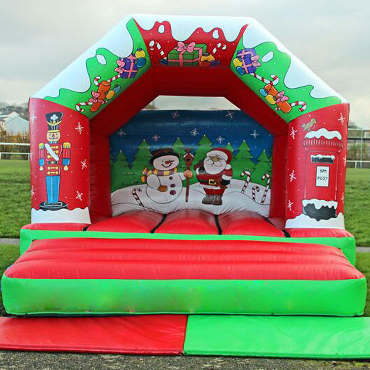 New Year Christmas Inflatable Bounce House Children Bouncy Castles bouncer house For Sale