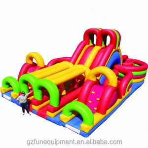 Giant Commercial Inflatable Jumpers Slide Bouncer Obstacle Course Sport Games for Adult and Kids Castle PVC