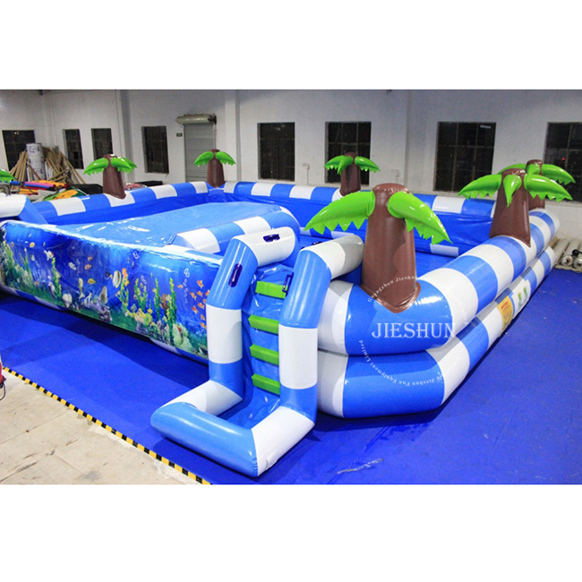 Custom large jungle garden inflatable pool PVC blue inflatable water pool with ladder Piscina inflable