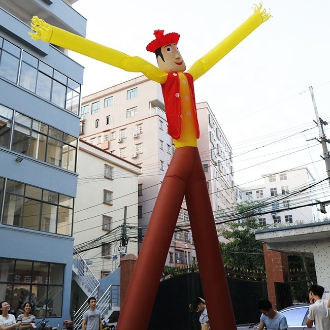 Factory price double legs popular high quality cowboy wind man air puppet inflatable sky dancer for sale