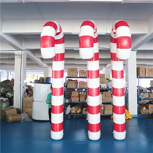 Hot sale manufacturer customized party used advertising decoration inflatable Christmas inflatable candy cane for sale