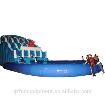 Largest inflatable water slide material fiberglass water slide tubes for sale