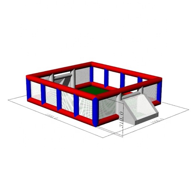 * Inflatable Soap Football Field Inflatable Football Pitch Manufacture Popular 15*10*3.1m Adult Inflatable Human Billiards IP-06