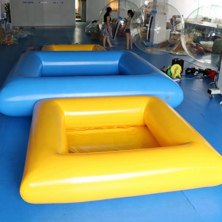 6.6 x 6.6ft Mini Blue Yellow Square Inflatable Water Swimming Pool for kids