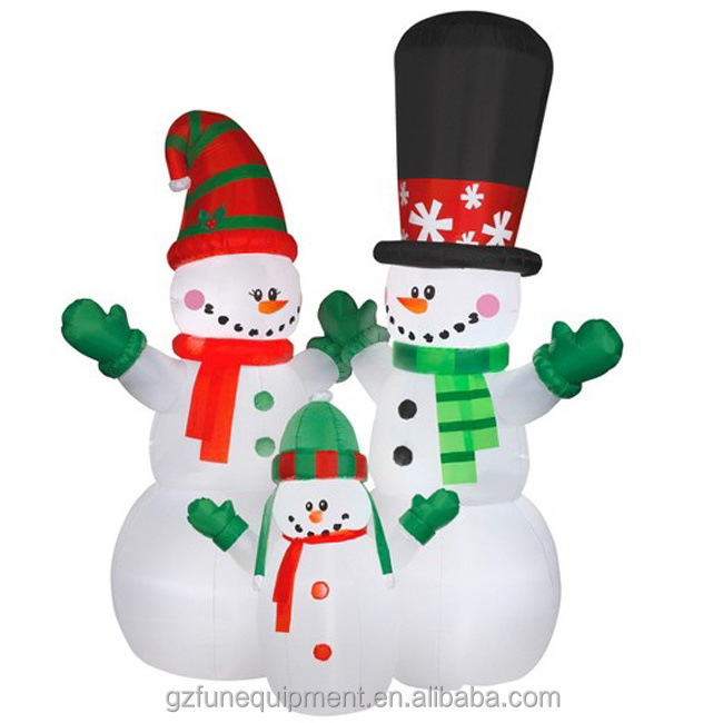 High Quality Advertising Figures Christmas Snowmans for Sale Inflatable Christmas Tree and Santa Claus Inflatable Couple CN;GUA