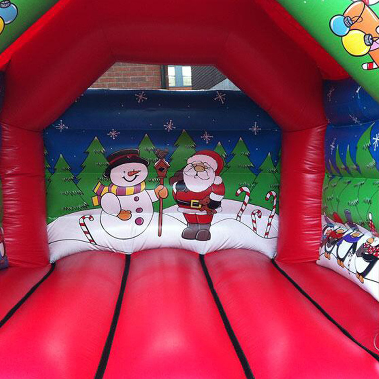 New Year Christmas Inflatable Bounce House Children Bouncy Castles bouncer house For Sale