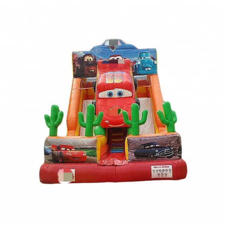 Outdoor Customized Cars Inflatable Games Double Lane Inflatable Slide for Party Air Blower 8*6*6m or Customized Size 1 Piece