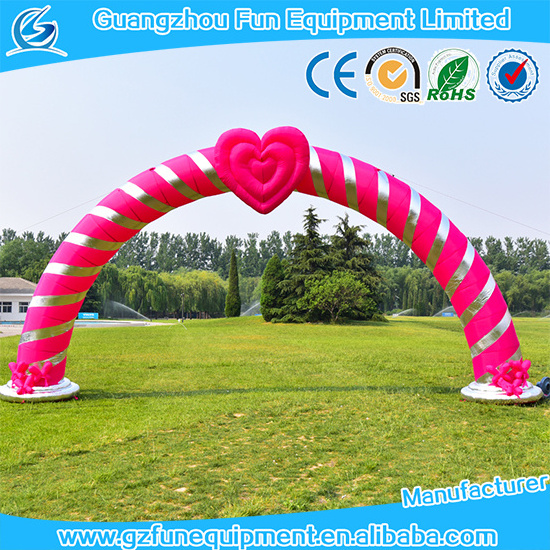 Customized hot selling beautiful wedding arch inflatable rainbow arch for party events